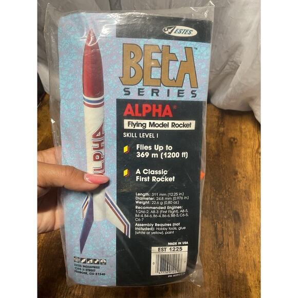 Estes Beta Series Alpha Flying Model Rocket Kit. 1225. Beginner, Skill Level 1 - Picture 5 of 6
